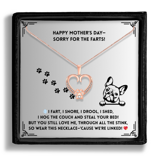 I Snore I Drool - Paw Heart Pendant