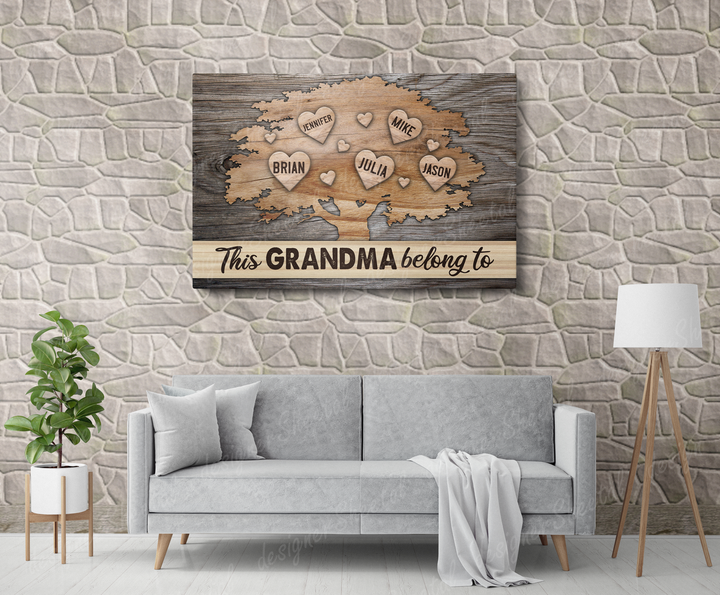 This Grandma Belongs to Canvas Print | Personalized Framed Canvas Art (NO PREVIEW) - Touch Of Divine