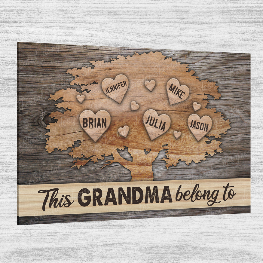 This Grandma Belongs to Canvas Print | Personalized Framed Canvas Art (NO PREVIEW) - Touch Of Divine