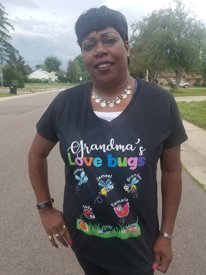 Grandma Love Bugs Personalized - Personalized gifts for Grandma Or Mom