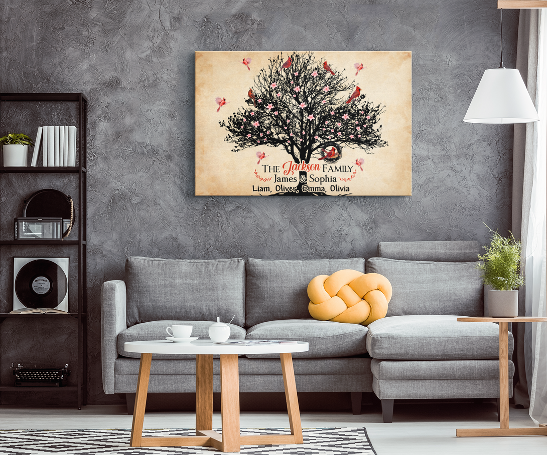 Personalized Family Tree Canvas Wall Art - Touch Of Divine