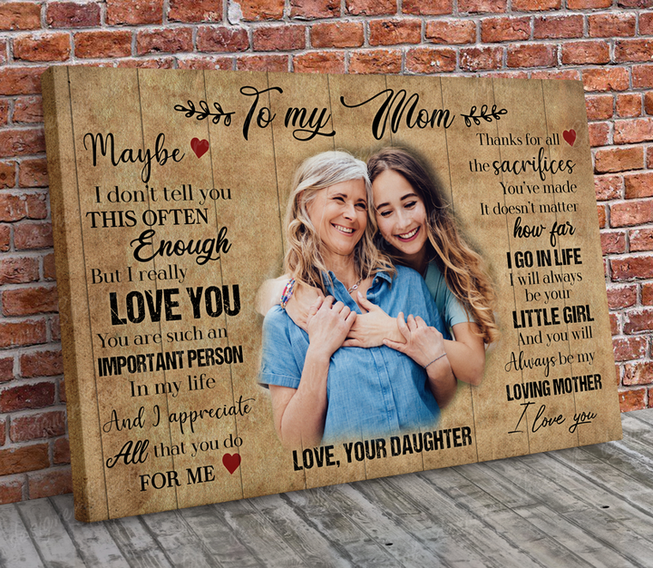 To My Mother | Mother's Day | For Mother | Wall Decor | Canvas Wall Art - Touch Of Divine