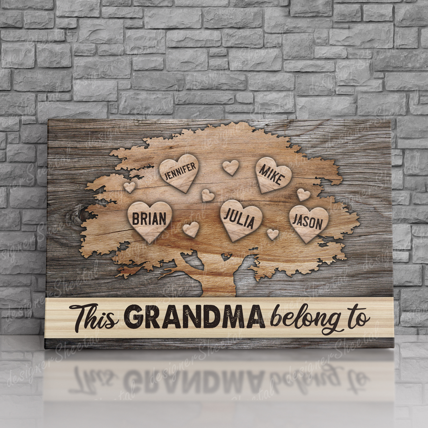 This Grandma Belongs to Canvas Print | Personalized Framed Canvas Art (NO PREVIEW) - Touch Of Divine