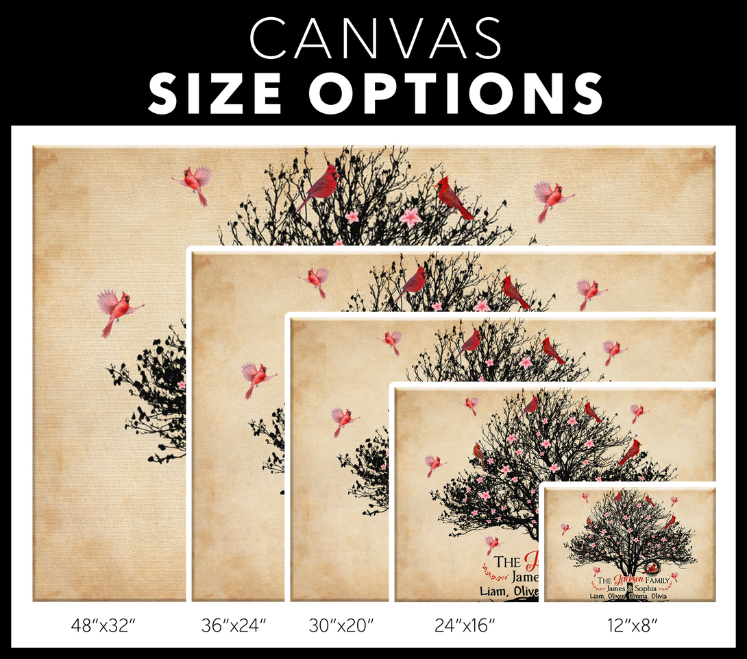 Personalized Family Tree Canvas Wall Art - Touch Of Divine