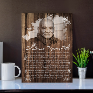 Rest in peace, In Loving Memory, I never left you, memorial canvas, heaven canvas Art - Touch Of Divine