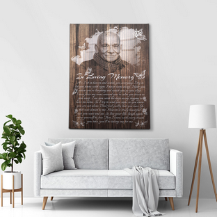 Rest in peace, In Loving Memory, I never left you, memorial canvas, heaven canvas Art - Touch Of Divine