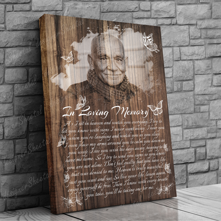 Rest in peace, In Loving Memory, I never left you, memorial canvas, heaven canvas Art - Touch Of Divine
