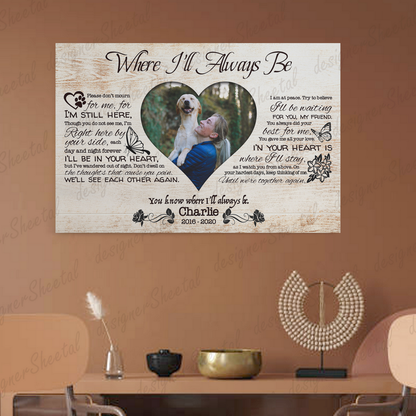 Dog Memorial Passing Gift Canvas Personalized Pet Loss Gifts | dog mom gift | Pet Bereavement Gift | Pet Sympathy Gift | Pet Loss Frame - Touch Of Divine