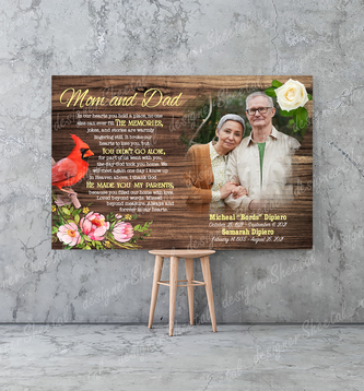 Rest in peace, Memory of Mom and Dad, Parents in heaven canvas Art - Touch Of Divine