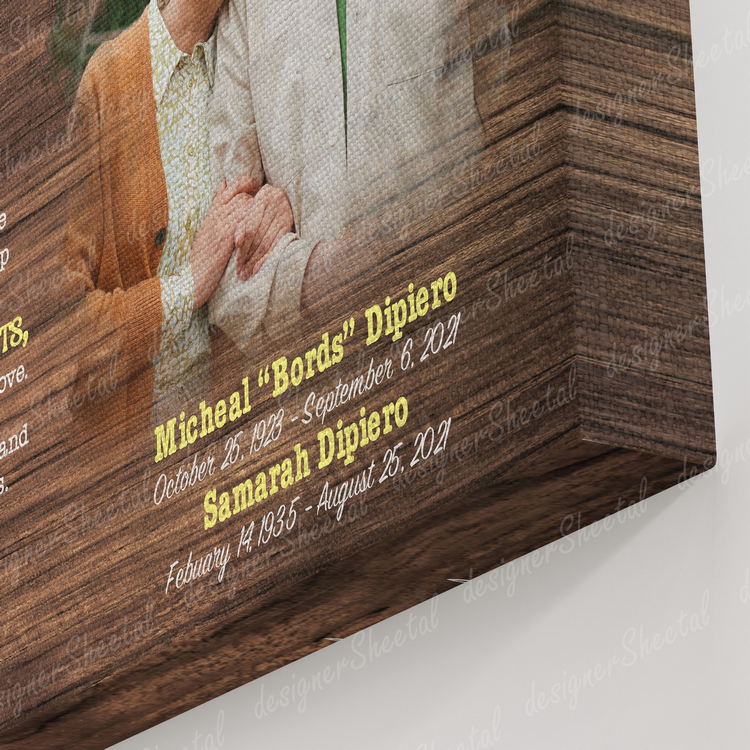 Rest in peace, Memory of Mom and Dad, Parents in heaven canvas Art - Touch Of Divine