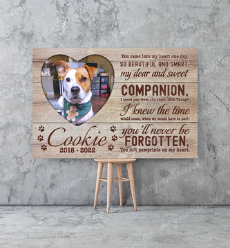 Dog Memorial Passing Gift Canvas Personalized Pet Loss Gifts | dog mom gift | Pet Bereavement Gift | Pet Sympathy Gift | Pet Loss Frame - Touch Of Divine