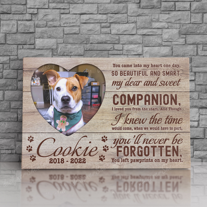 Dog Memorial Passing Gift Canvas Personalized Pet Loss Gifts | dog mom gift | Pet Bereavement Gift | Pet Sympathy Gift | Pet Loss Frame - Touch Of Divine