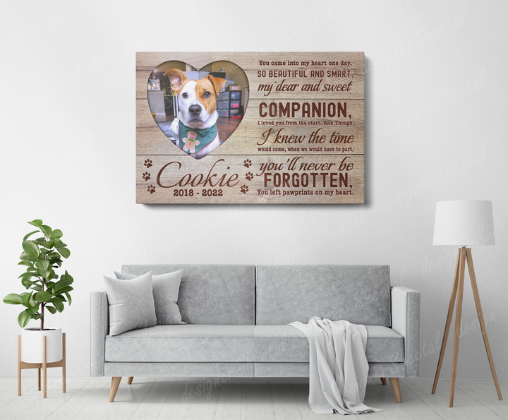 Dog Memorial Passing Gift Canvas Personalized Pet Loss Gifts | dog mom gift | Pet Bereavement Gift | Pet Sympathy Gift | Pet Loss Frame - Touch Of Divine
