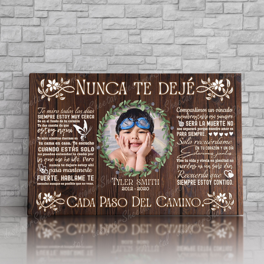 Spanish Rest in peace, I Never Left You, Nunca Te Dejé memorial canvas, heaven canvas Art - Touch Of Divine
