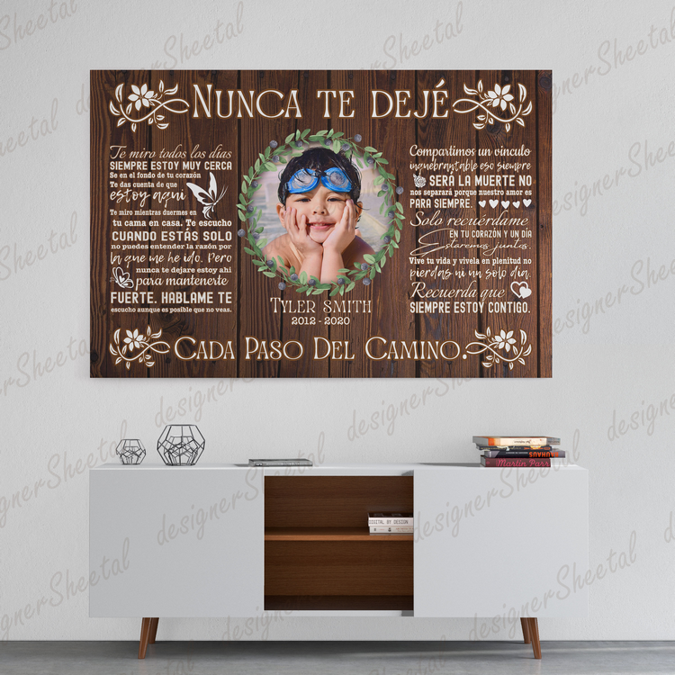 Spanish Rest in peace, I Never Left You, Nunca Te Dejé memorial canvas, heaven canvas Art - Touch Of Divine