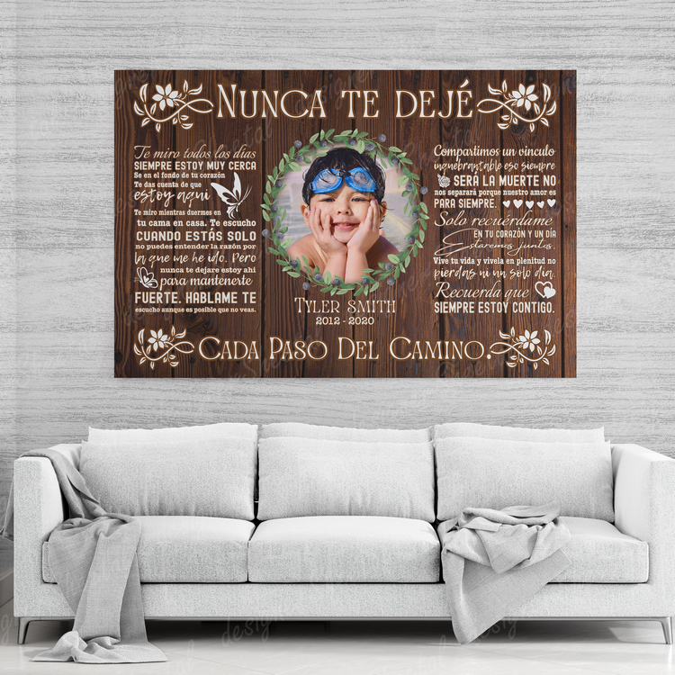 Spanish Rest in peace, I Never Left You, Nunca Te Dejé memorial canvas, heaven canvas Art - Touch Of Divine