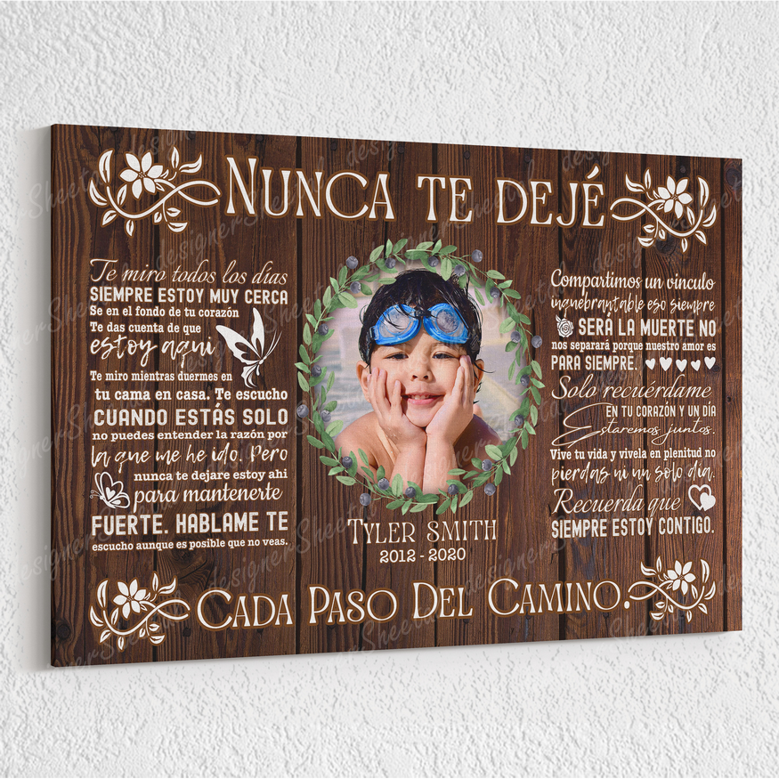 Spanish Rest in peace, I Never Left You, Nunca Te Dejé memorial canvas, heaven canvas Art - Touch Of Divine