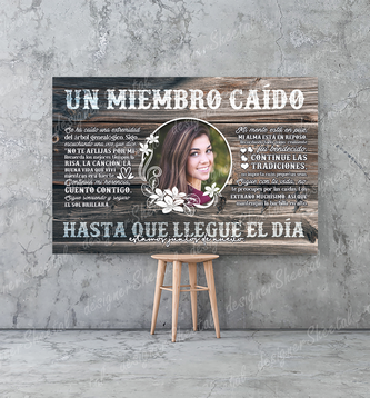 Spanish Rest in peace, A fallen Limb, un miembro caído memorial canvas, heaven canvas Art - Touch Of Divine