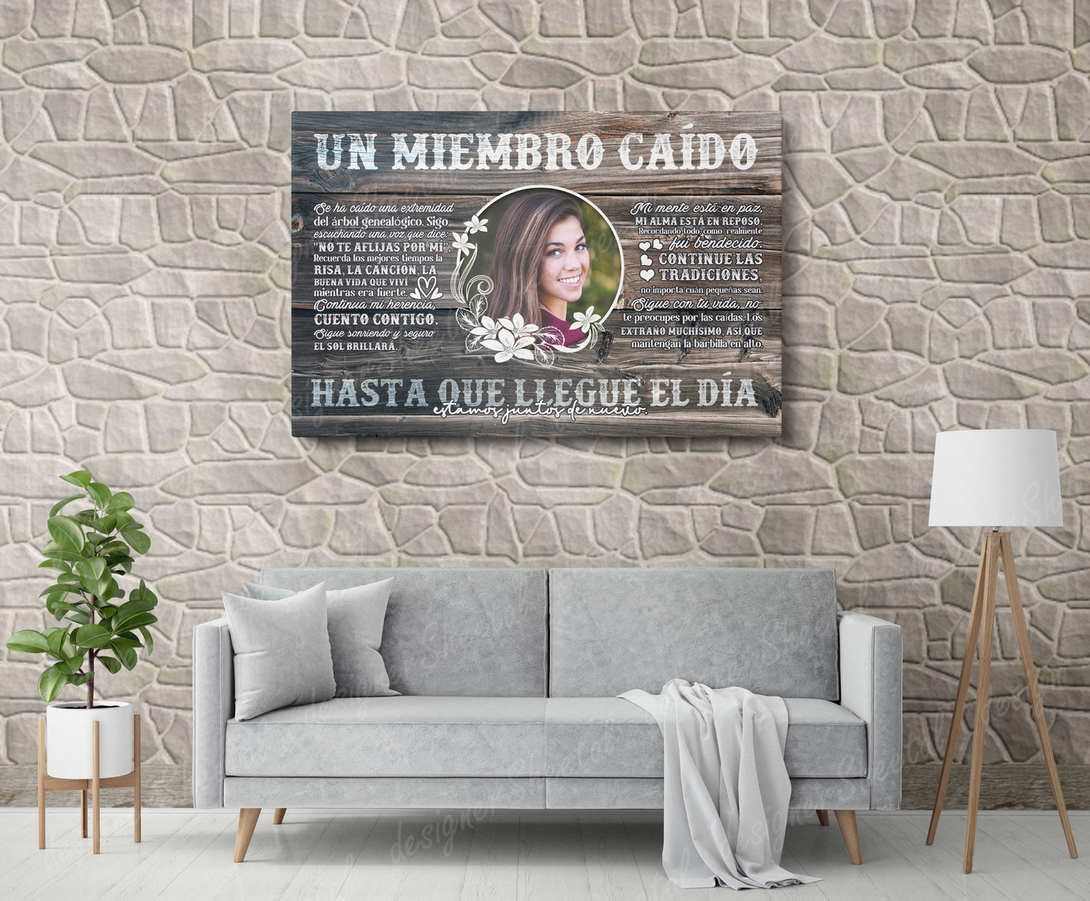 Spanish Rest in peace, A fallen Limb, un miembro caído memorial canvas, heaven canvas Art - Touch Of Divine