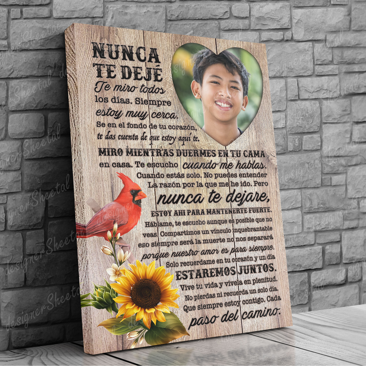 Spanish Rest in peace, I Never Left You, Nunca Te Dejé memorial canvas, heaven canvas Art - Touch Of Divine