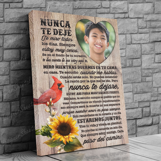 Spanish Rest in peace, I Never Left You, Nunca Te Dejé memorial canvas, heaven canvas Art - Touch Of Divine