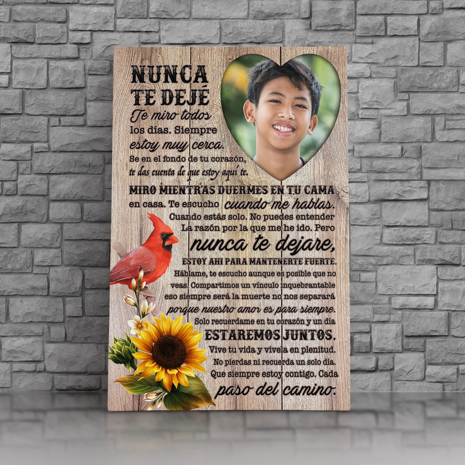 Spanish Rest in peace, I Never Left You, Nunca Te Dejé memorial canvas, heaven canvas Art - Touch Of Divine