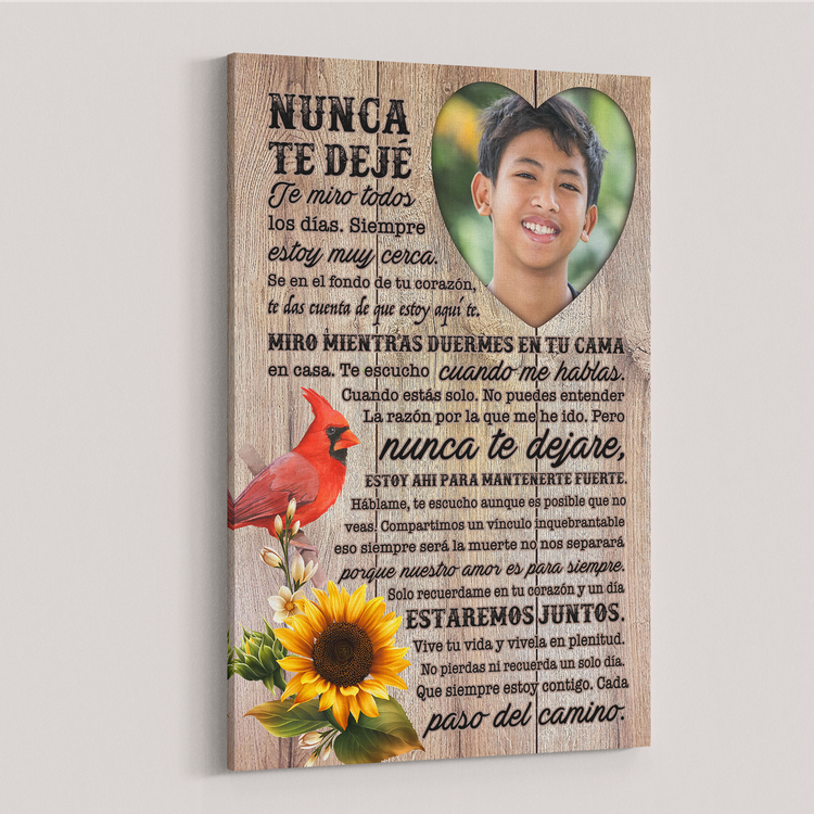 Spanish Rest in peace, I Never Left You, Nunca Te Dejé memorial canvas, heaven canvas Art - Touch Of Divine
