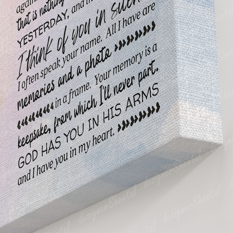 I Wish Heaven Had a Phone, I miss you mom, loss of mother memorial canvas, heaven canvas Art - Touch Of Divine