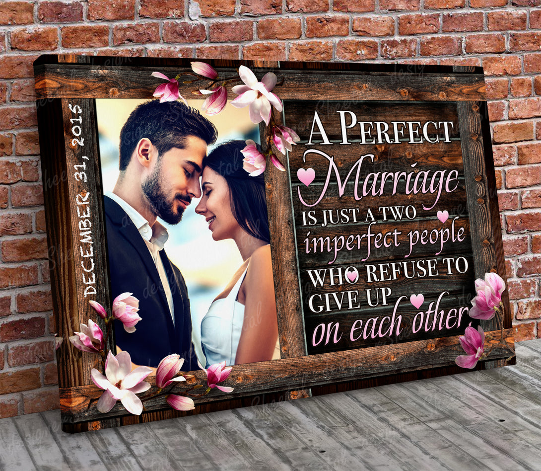 A Perfect Marriage Canvas Print | Personalized Framed Canvas Art (NO PREVIEW) - Touch Of Divine