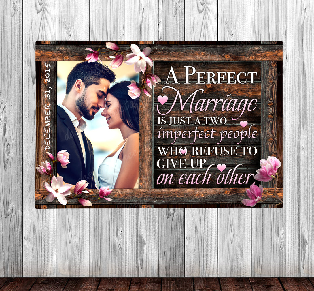 A Perfect Marriage Canvas Print | Personalized Framed Canvas Art (NO PREVIEW) - Touch Of Divine