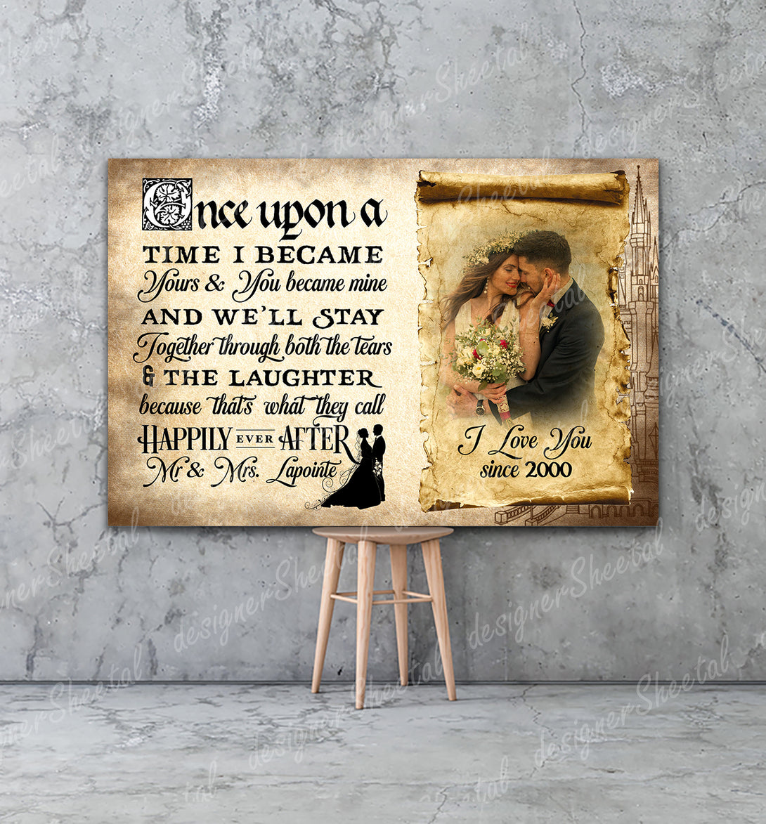 Once Upon A Time | Personalized Framed Canvas Art (NO PREVIEW) - Touch Of Divine