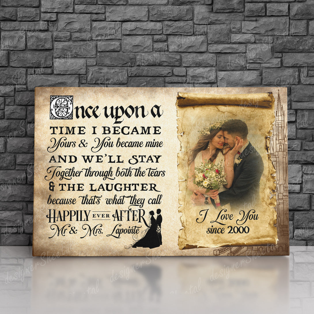 Once Upon A Time | Personalized Framed Canvas Art (NO PREVIEW) - Touch Of Divine