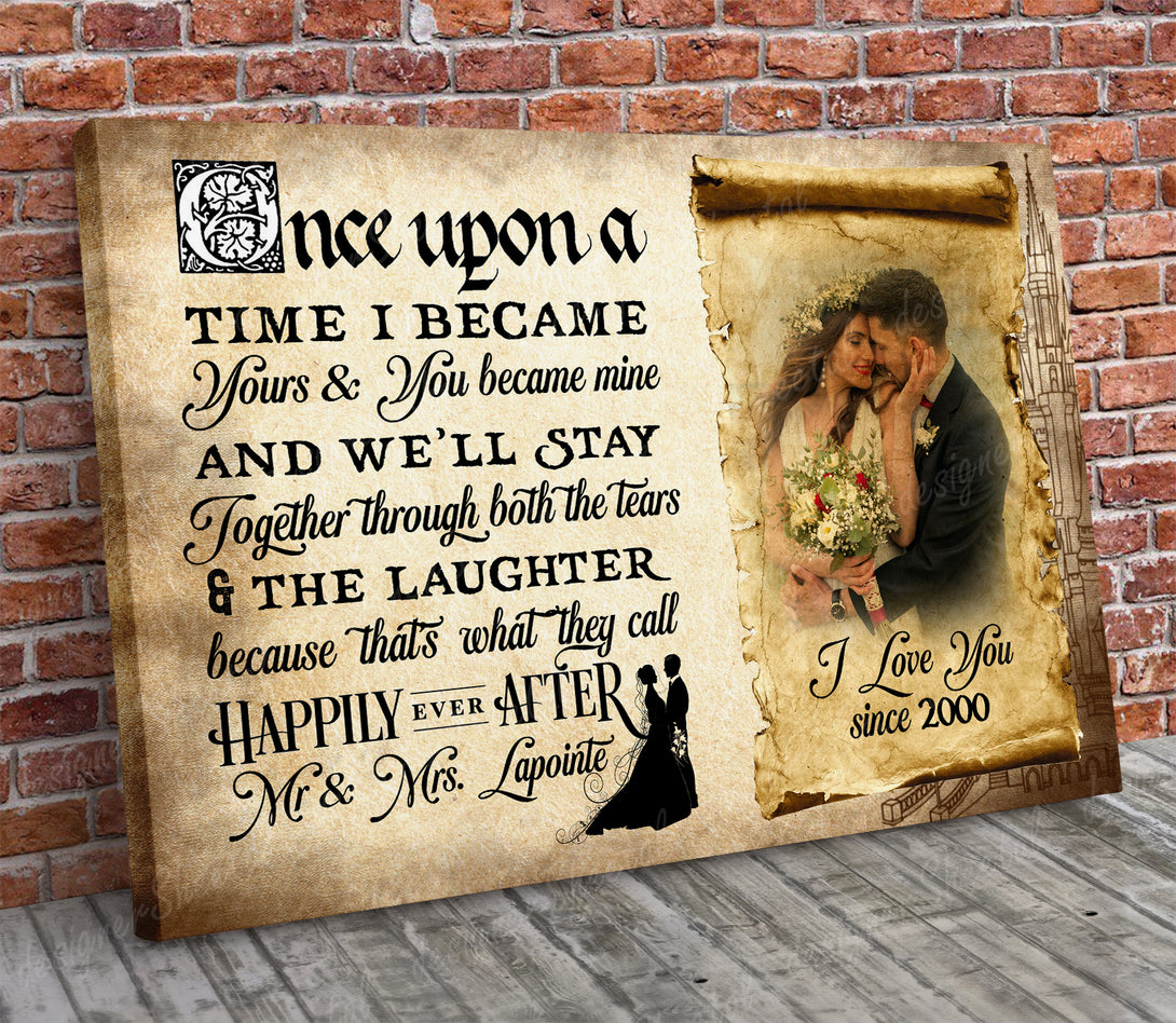 Once Upon A Time | Personalized Framed Canvas Art (NO PREVIEW) - Touch Of Divine