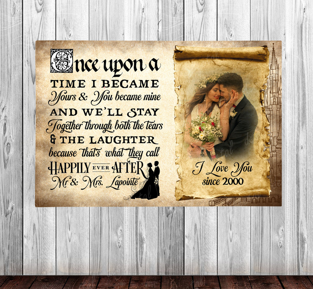 Once Upon A Time | Personalized Framed Canvas Art (NO PREVIEW) - Touch Of Divine