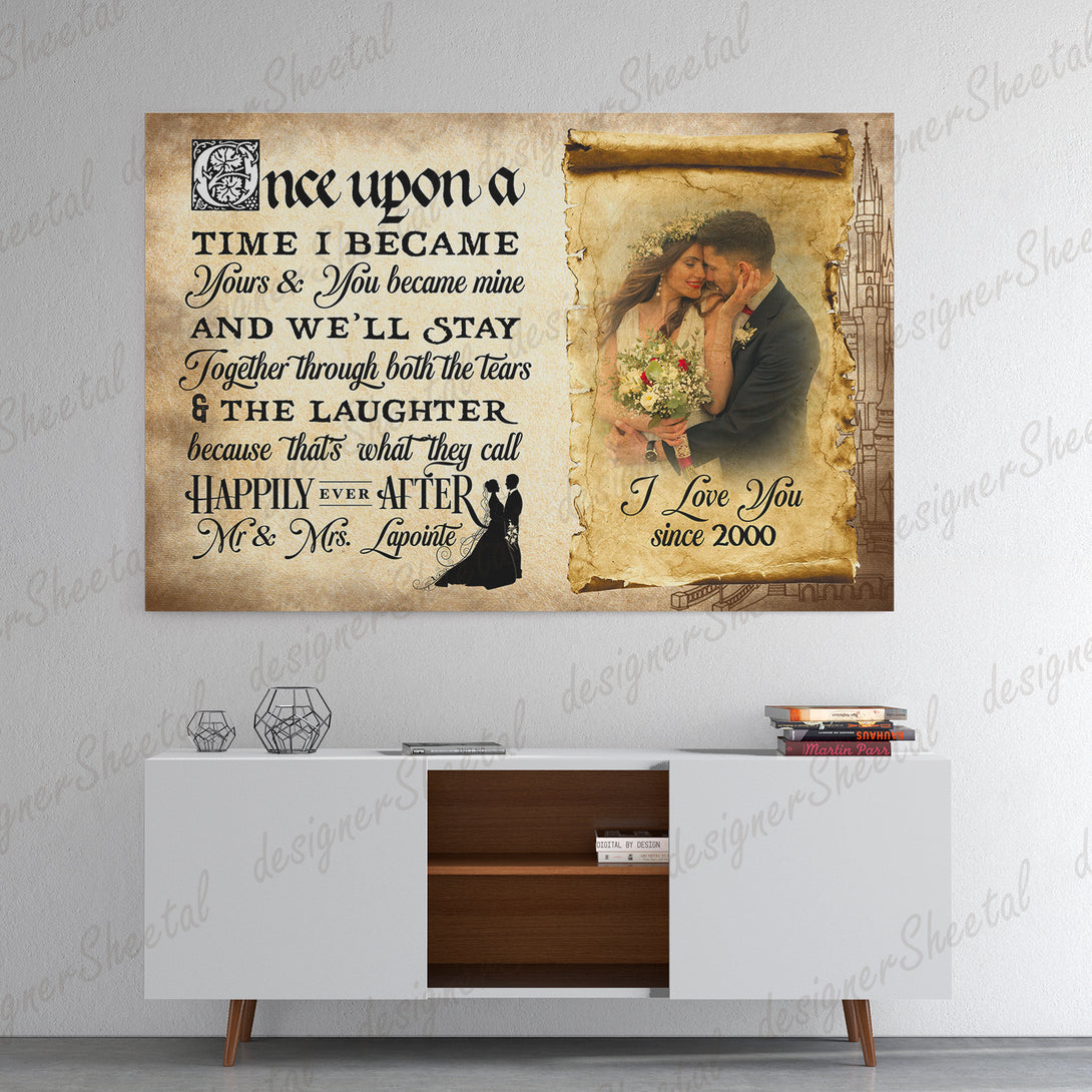 Once Upon A Time | Personalized Framed Canvas Art (NO PREVIEW) - Touch Of Divine