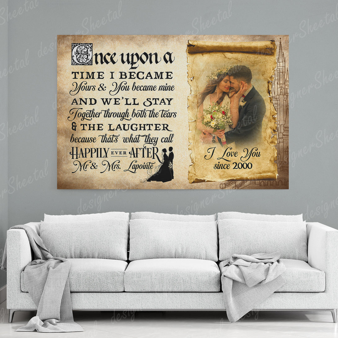 Once Upon A Time | Personalized Framed Canvas Art (NO PREVIEW) - Touch Of Divine