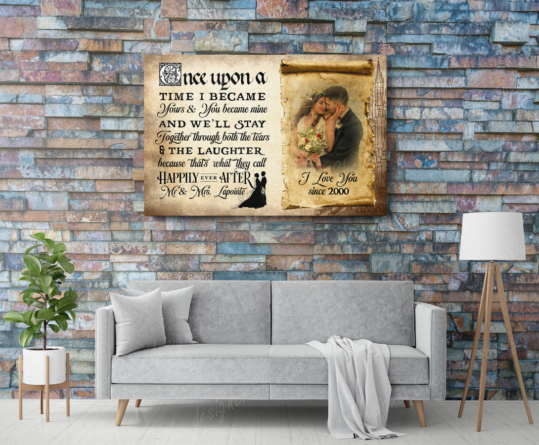 Once Upon A Time | Personalized Framed Canvas Art (NO PREVIEW) - Touch Of Divine