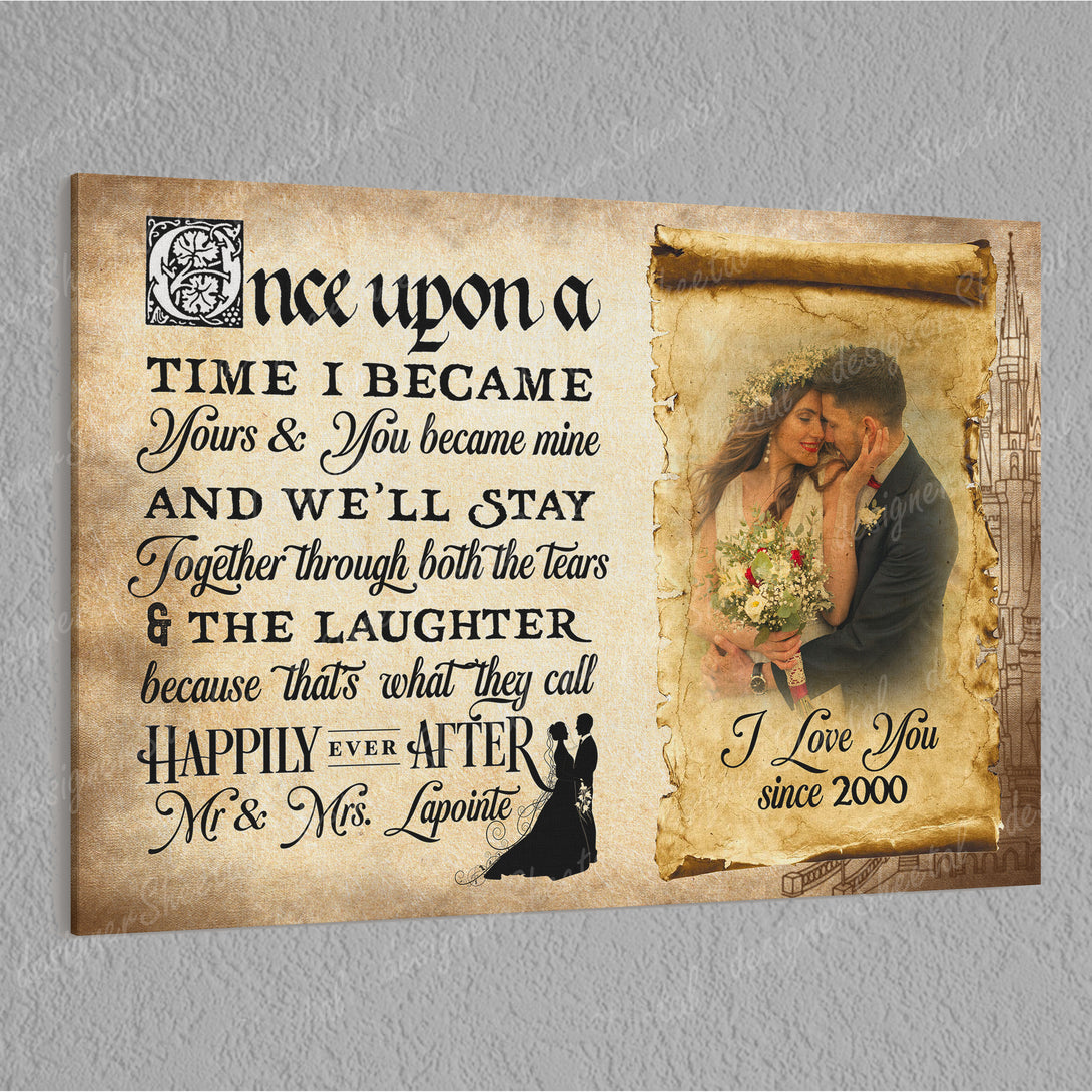 Once Upon A Time | Personalized Framed Canvas Art (NO PREVIEW) - Touch Of Divine