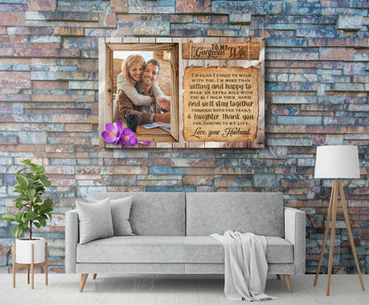 To My Gorgeous Wife Canvas Print | Personalized Framed Canvas Art (NO PREVIEW) - Touch Of Divine
