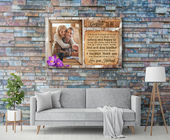 To My Gorgeous Wife Canvas Print | Personalized Framed Canvas Art (NO PREVIEW) - Touch Of Divine