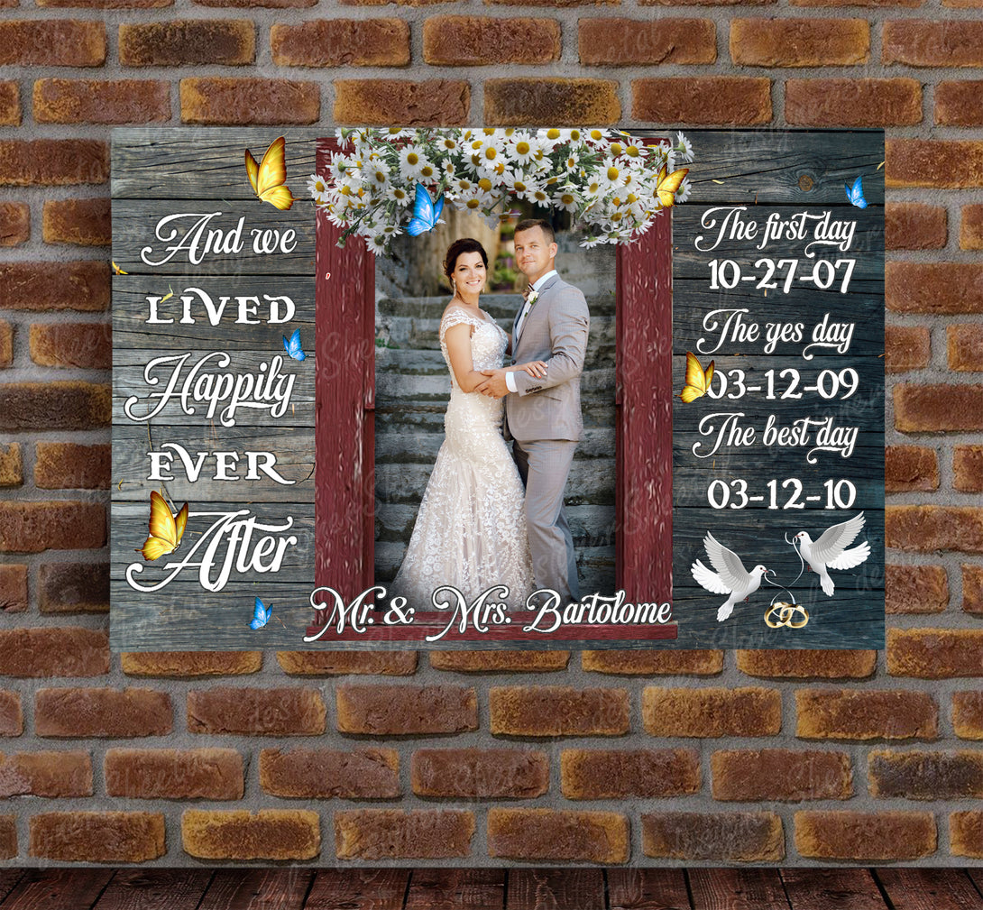And We Lived Happily Ever After Canvas Print | Personalized Framed Canvas Art (NO PREVIEW) - Touch Of Divine