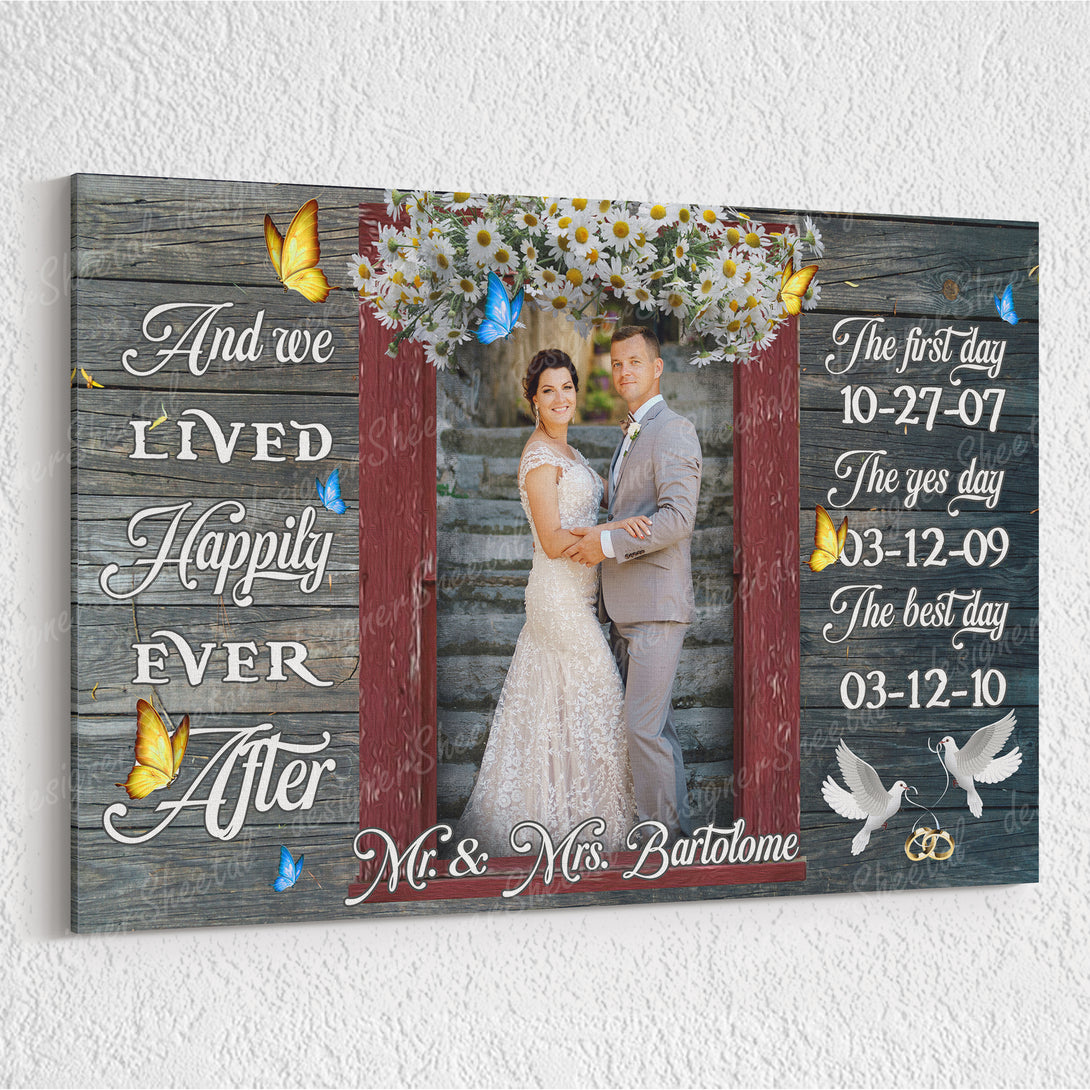 And We Lived Happily Ever After Canvas Print | Personalized Framed Canvas Art (NO PREVIEW) - Touch Of Divine