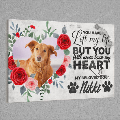 Dog Memorial Passing Gift Canvas Personalized Pet Loss Gifts | dog mom gift | Pet Bereavement Gift | Pet Sympathy Gift | Pet Loss Frame - Touch Of Divine