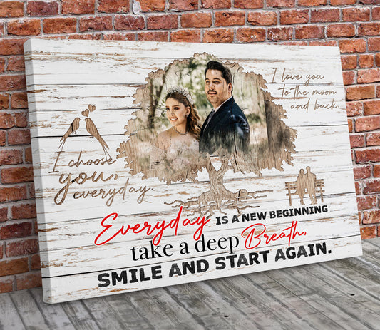 Everyday Is A New Beginning Canvas Print | Personalized Framed Canvas Art (NO PREVIEW) - Touch Of Divine