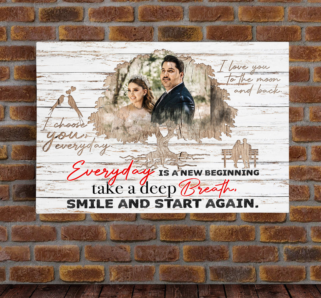 Everyday Is A New Beginning Canvas Print | Personalized Framed Canvas Art (NO PREVIEW) - Touch Of Divine