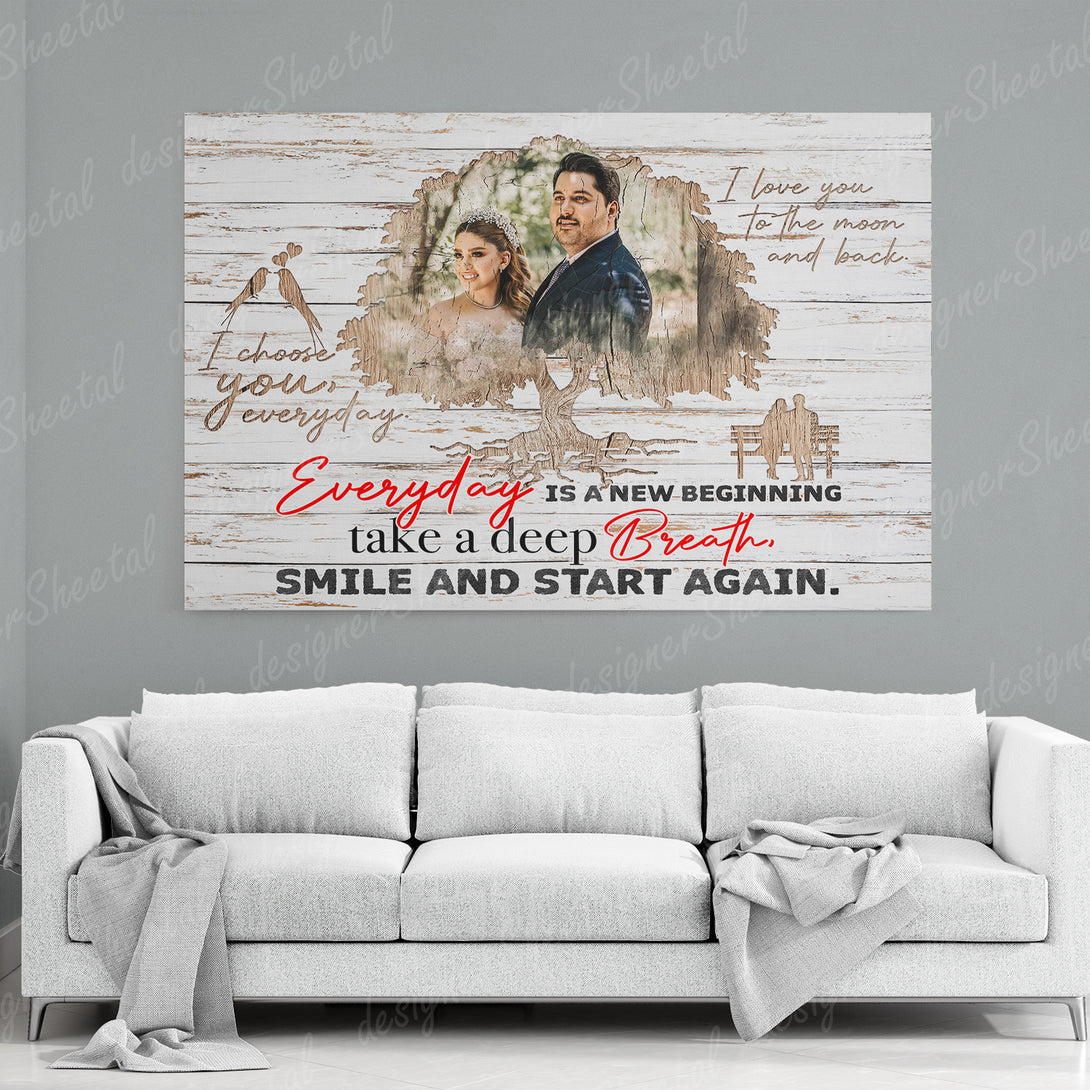 Everyday Is A New Beginning Canvas Print | Personalized Framed Canvas Art (NO PREVIEW) - Touch Of Divine