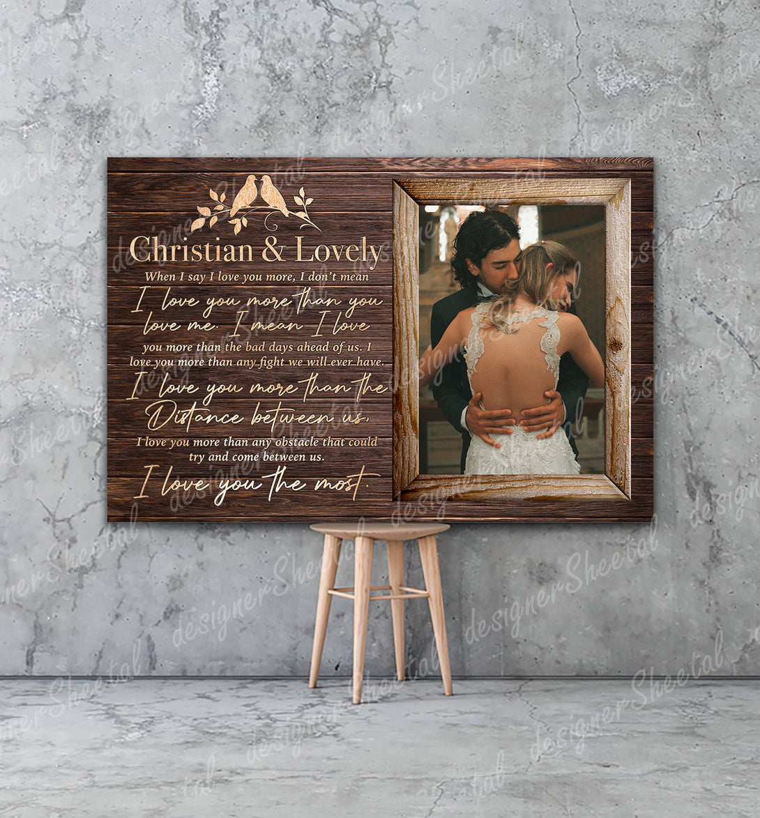 When I Say I Love You More Canvas Print | Personalized Framed Canvas Art (NO PREVIEW) - Touch Of Divine