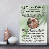 I miss you mother, loss of mother memorial canvas, heaven canvas Art - Touch Of Divine
