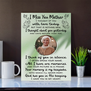 I miss you mother, loss of mother memorial canvas, heaven canvas Art - Touch Of Divine