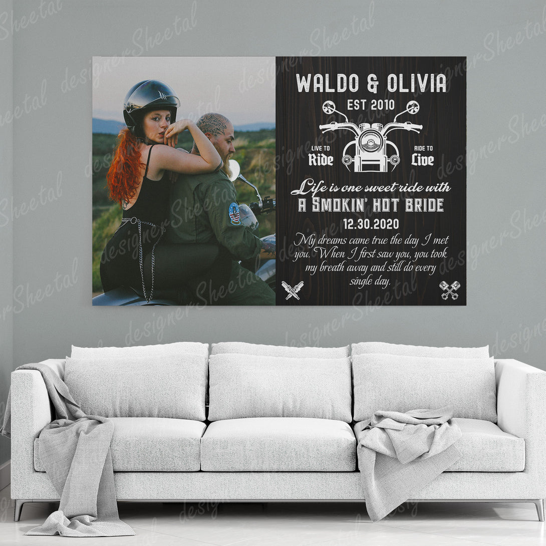 Life is One Sweet Ride Canvas Print | Personalized Framed Canvas Art (NO PREVIEW) - Touch Of Divine